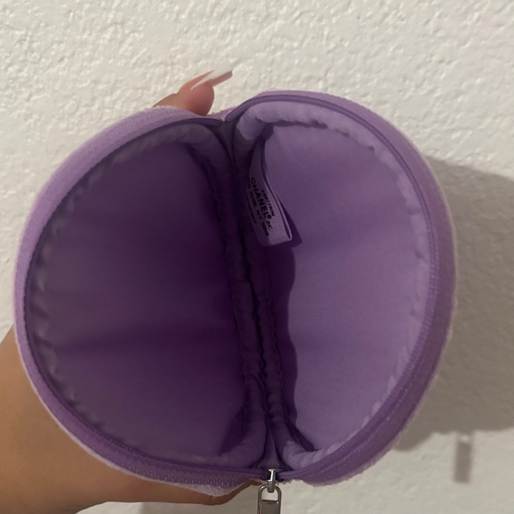 Chanel Lavender Round Cosmetic Case - Picture 3 of 5